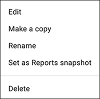 Overview Report Edit Dialog