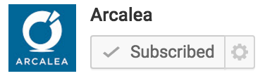 Arcalea Subscribe button on Youtube