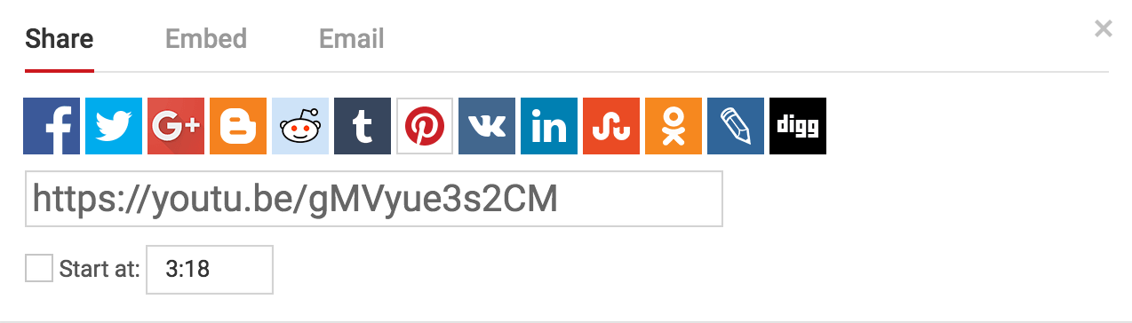 Social Share buttons on Youtube