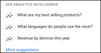 Google Analytics - Ask Analytics Intelligence